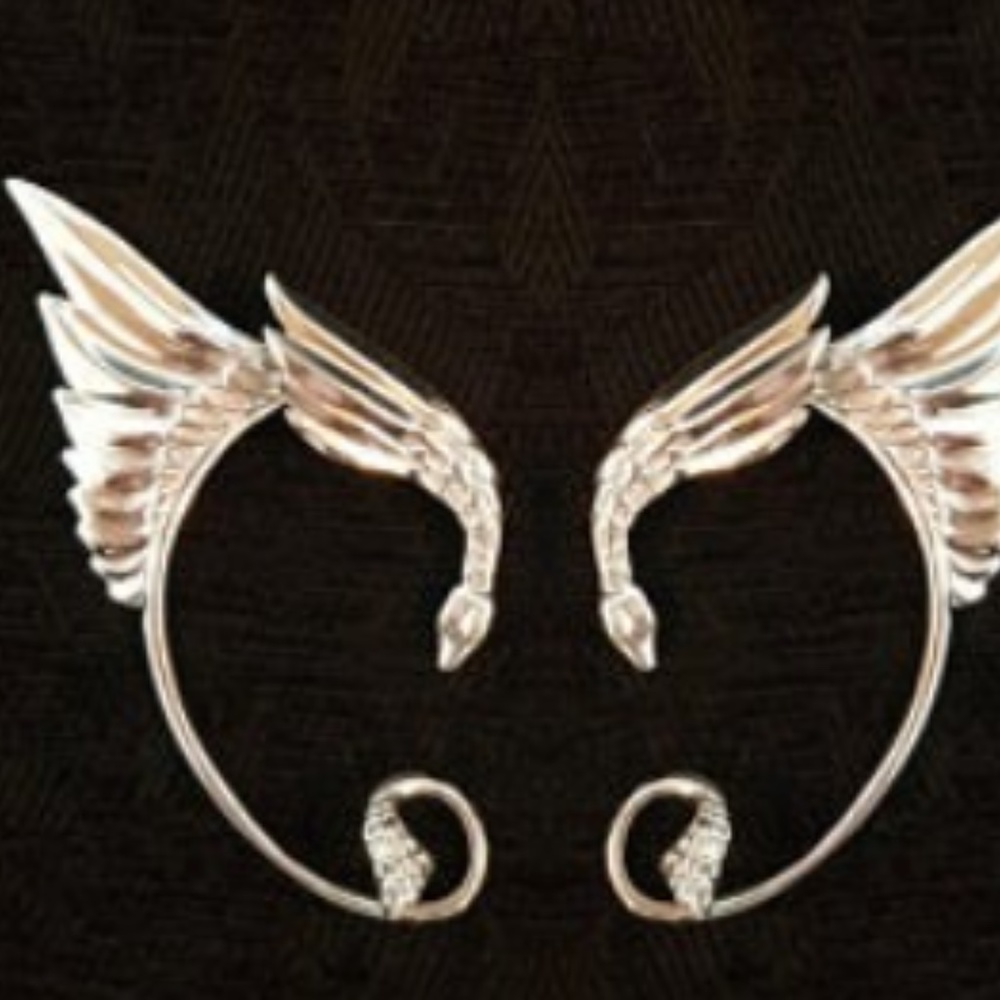 Elf Ears Silver Wings - image 1